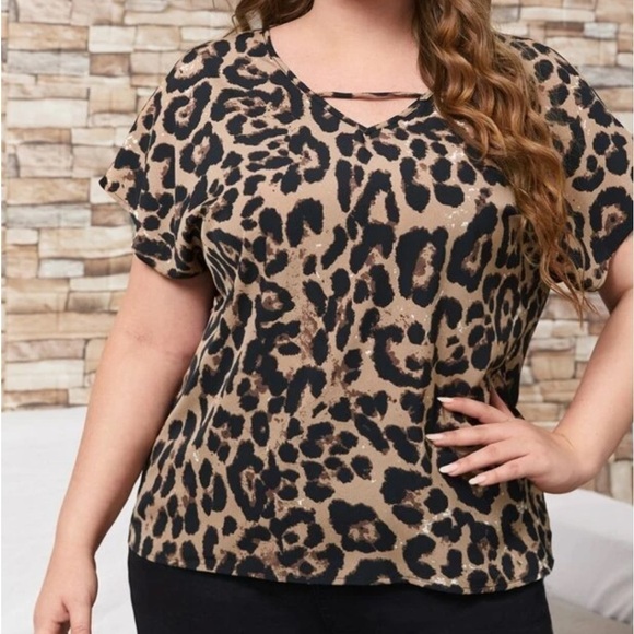 3 great staple work career tops- black,cream and leopard. Size  XL/ 1X
like new - Picture 11 of 14